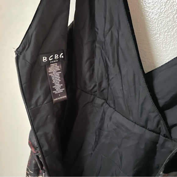 BCBG Max Azria Formal Black Dress Size 4 Ruffle Fit & Flare Cocktail Black - Picture 12 of 15